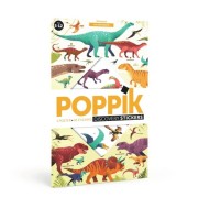  Poppik Les dinosaures - 1 poster + 72 stickers repositionnables 