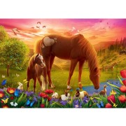 PUZZLES 500 HORSES IN THE MEADOW 37451