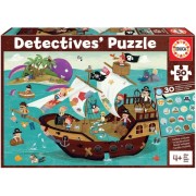 PUZZLE DETECTIVE LE BÂTEAU PIRATE 50PCS 18896