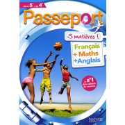  Passeport 3 matières de la 5e à la 4e - Français, Maths, Anglais 
