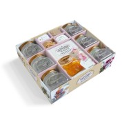 Coffret Gourmandises maison - Confitures, biscuits & autres douceurs à savourer. Contient : 6 bocaux en verre, de la ficelle, 18 étiquettes, 18 stickers, 1 livre  