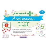  Mon grand coffret Montessori d'initiation au calcul - Avec 70 cartes, 40 jetons, 20 barres numériques et barrettes de perles colorées  