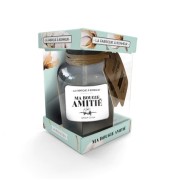  Coffret Ma bougie Amité - Avec 1 bougie senteur coton et 1 livret amitié 