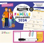  Calendrier compact mensuel famille organisée 2024 
