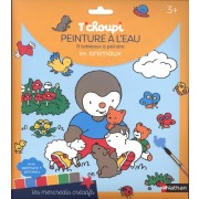  T'choupi Peinture à l'eau Les animaux - 8 tableaux à peindre. Avec de la peinture et un pinceau 