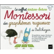  Le coffret écriture-lecture Montessori des graphèmes rugueux de Balthazar 