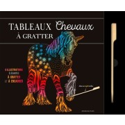  Tableaux chevaux à gratter - 6 illustrations élégantes à gratter et à encadrer. Avec un stylet inclus  