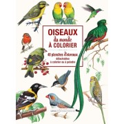 Oiseaux du monde à colorier - 40 planches d'oiseaux détachables à colorier ou à peindre  