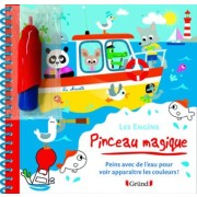  Les engins - Peins avec de l'eau pour voir apparaitre les couleurs ! Avec un pinceau  