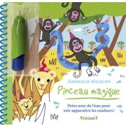  Animaux rigolos - Peins avec de l'eau pour faire apparaître les couleurs ! Avec un pinceau  