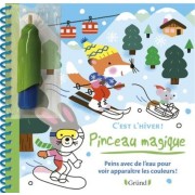  C'est l'hiver ! - Peins avec de l'eau pour voir apparaître des couleurs ! Avec 1 pinceau  