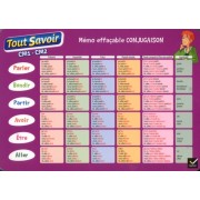  Memo effaçable conjugaison CM1-CM2 