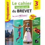  Le Cahier Tout-en-un du Brevet - Nouveau Brevet 2025 - toutes les matières, avec 60 vidéos de révision 