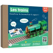  Les trains - Kit Pandacraft 8-12 ans - Construis ta locomotive à vapeur ! 