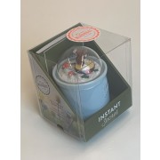  Mug instant secret - Ce coffret contient : 1 mug et son couvercle-dôme au décor champêtre et 1 petit carnet à penser 