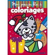  Mon premier bloc de coloriage chat Noël  