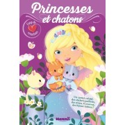  Princesses et chatons - Un carnet créatif, des stickers pailletés, des strass, 6 crayons, des bijoux tattoos !  