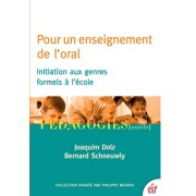  Pour un enseignement de l'oral - Initiation aux genres formels à l'école 