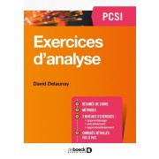  Exercices d'analyse - PCSI  