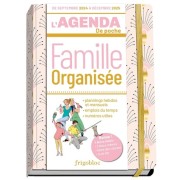  Agenda de poche 2025 de la famille organisée - rose (de sept. 2024 à déc. 2025) 