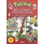  Mes coloriages cherche-et-trouve Pokémon - Les Pokémon légendaires de Galar. + 100 stickers en cadeau !  