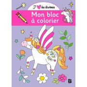  J'aime les licornes - Bloc à colorier 