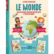  Le monde - Atlas du monde, drapeaux autocollants et puzzle du monde 
