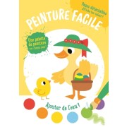  Peinture facile Le poussin et le canard - Avec une palette de peinture sur chaque page et 1 pinceau  