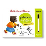  Je dessine et j'efface les animaux - Avec un feutre effaçable  