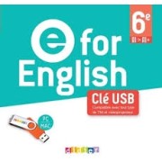 E FOR ENGLISH - ANGLAIS 6E - ED. 2025 - CLE USB