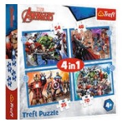 PUZZLES  4IN1  BRAVE AVENGERS  34386