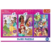 PUZZLES 3X80 PRINCESSES FRIENDS 34884