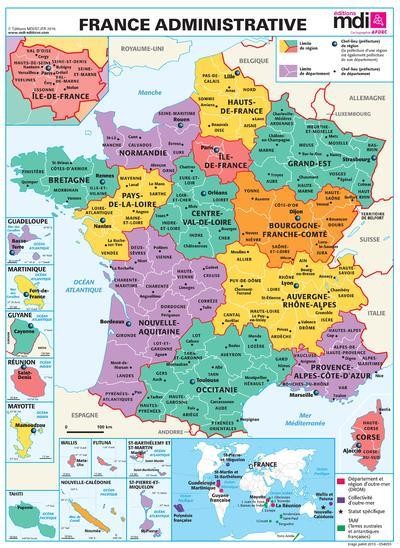  La France relief ; régions primaire 