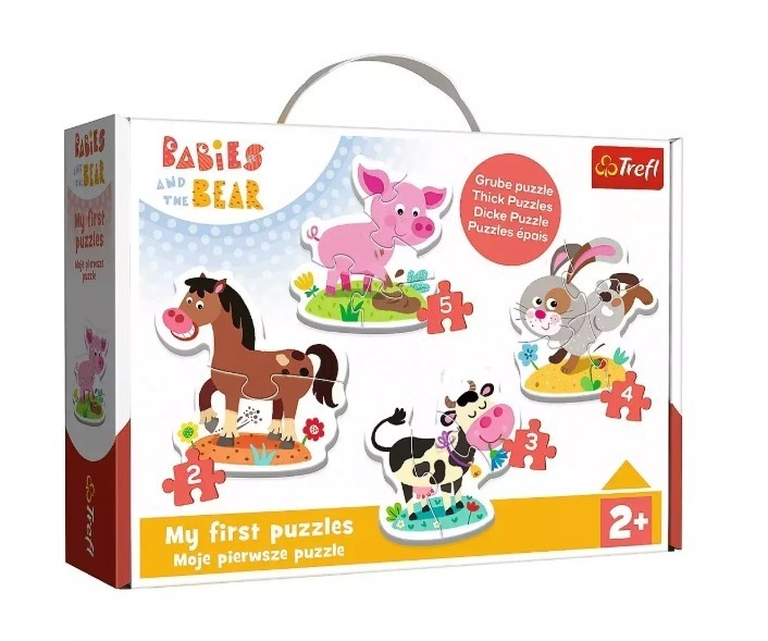 PUZZLES BABY CLASSIC ON THE FARM BABIES AND THE BEAR 36127