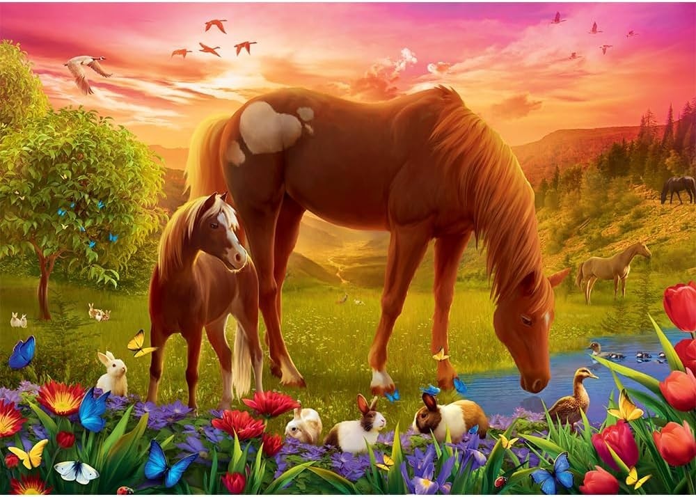 PUZZLES 500 HORSES IN THE MEADOW 37451