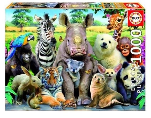 PUZZLE 1000PCS PHOTO DE CLASSE ANIMAUX 15517