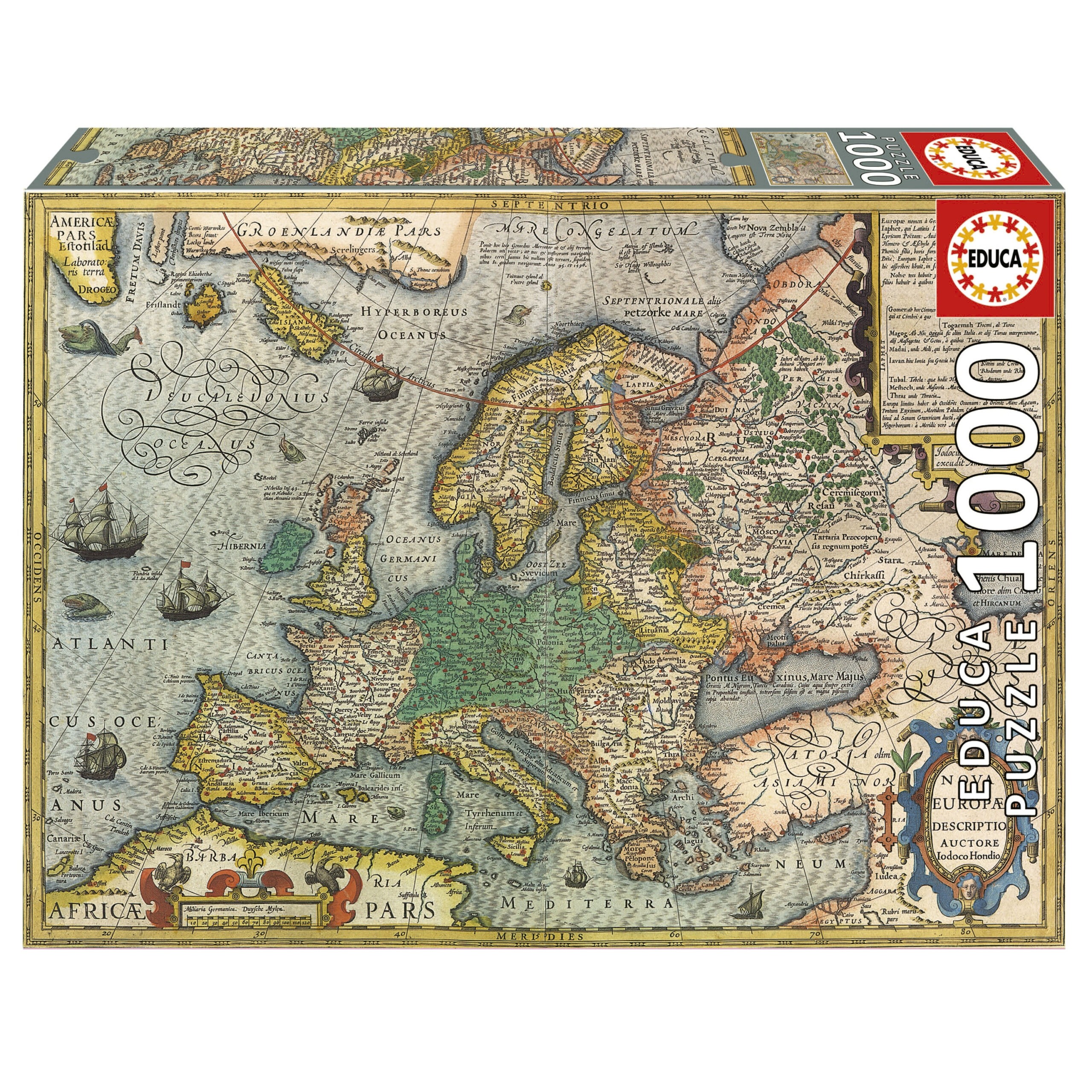 PUZZLE 1000PCS CARTE D'EUROPE 19624