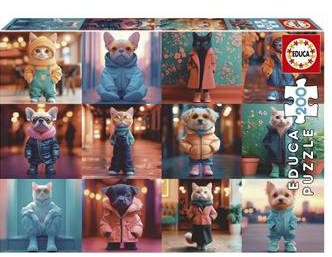 PUZZLES 200PCS ANIMAUX À LA MODE 20219