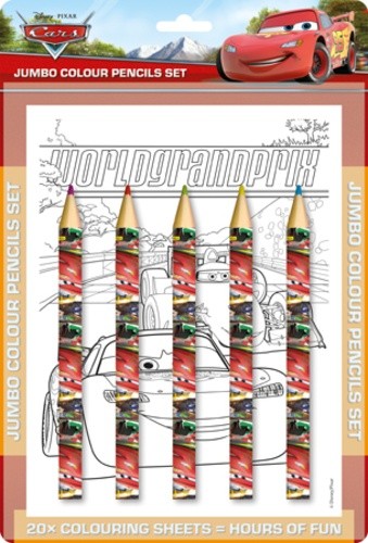  Set de coloriage Cars - Avec 5 crayons de couleur 