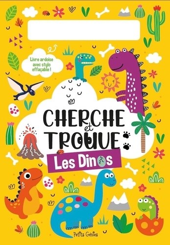  Cherche et trouve Les dinos - Avec un feutre effaçable  