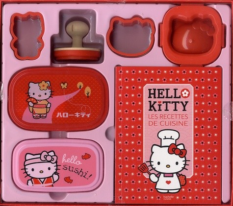  Hello Kitty les recettes de cuisine - Avec 2 boîtes à bento, 2 emporte-pièce, 1 tampon à biscuits, 1 moule à oeuf 