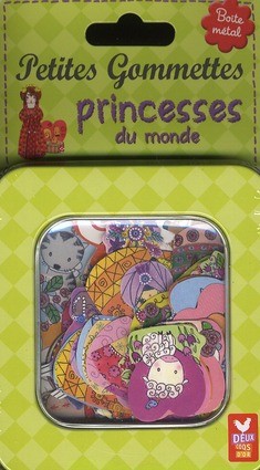  PETITES GOMMETTES ; princesses du monde ; boîte métal 