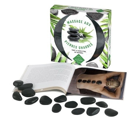 Coffret Massage aux pierres chaudes - Tout le bien-être au naturel. Le livre avec 14 pierres volcaniques 