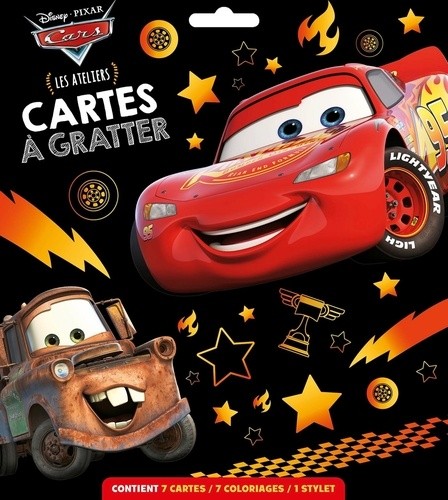  Cartes à gratter Cars - Les Ateliers. Avec 7 cartes, 1 livret de coloriages et 1 stylet 