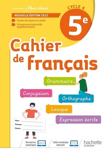  Cahier de franÃ§ais 5e  