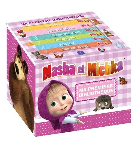  Ma Première Bibliothèque Masha et Michka - Coffret en 6 volumes : Voyage dans le temps ; Un golf d'enfer ; Un baiser de conte de fées ; Drôle de télévision ! ; Singeries en forêt ; Le cochon fait sa révolution  