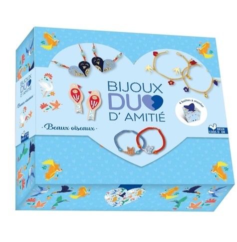  Bijoux duo d'amitié Beaux oiseaux - coffret avec accessoires 