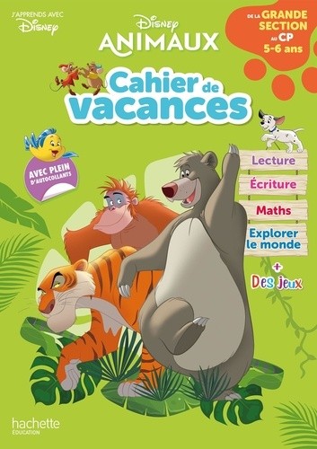  Cahier de vacances de la Grande section au CP - Disney animaux  