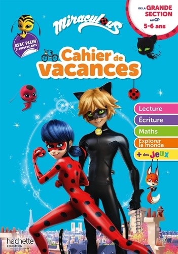  Cahier de vacances de la Grande section au CP - Miraculous  