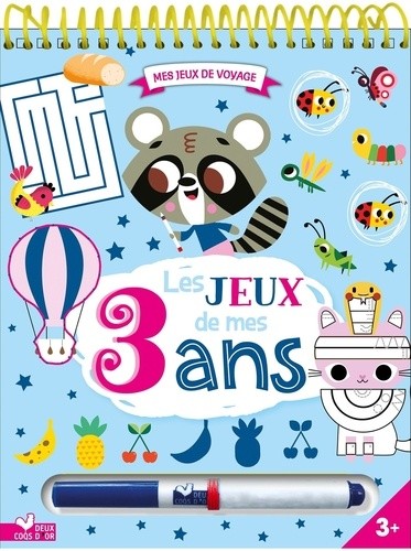  Les jeux de mes 3 ans - Avec feutre effaçable  